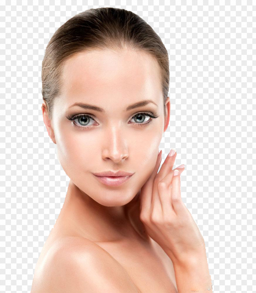 Blue Eyes Woman Face Closeup Lotion Facial Care Skin PNG