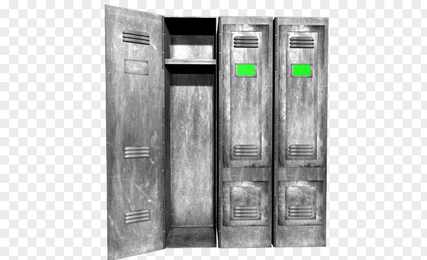 Borderlands Large Locker Open Monochrome Photography Black And White PNG
