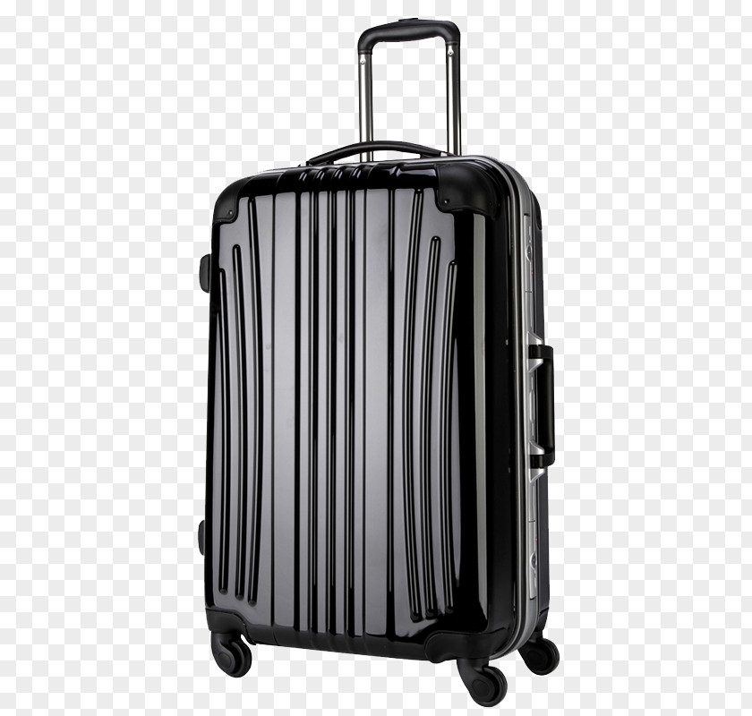 Bright Black Suitcase Backpack Baggage Samsonite Hand Luggage PNG