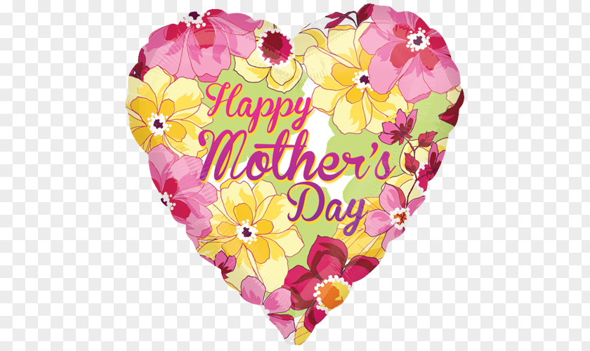 Happy Mothers Day Balloon Mother's Flower Party PNG