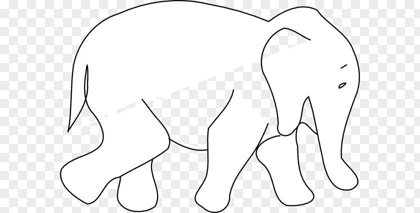 Elephant Outline Horse Animal Clip Art PNG