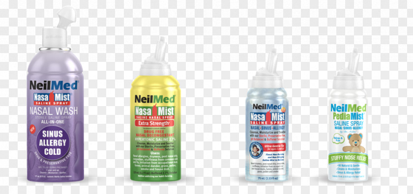 Nasal Irrigation Saline NeilMed Plastic Bottle Cavity PNG
