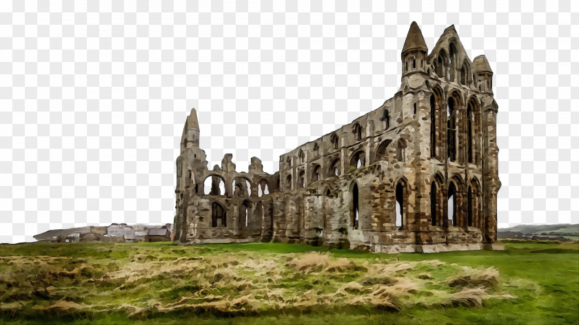 Ruins Medieval Architecture Whitby Abbey PNG