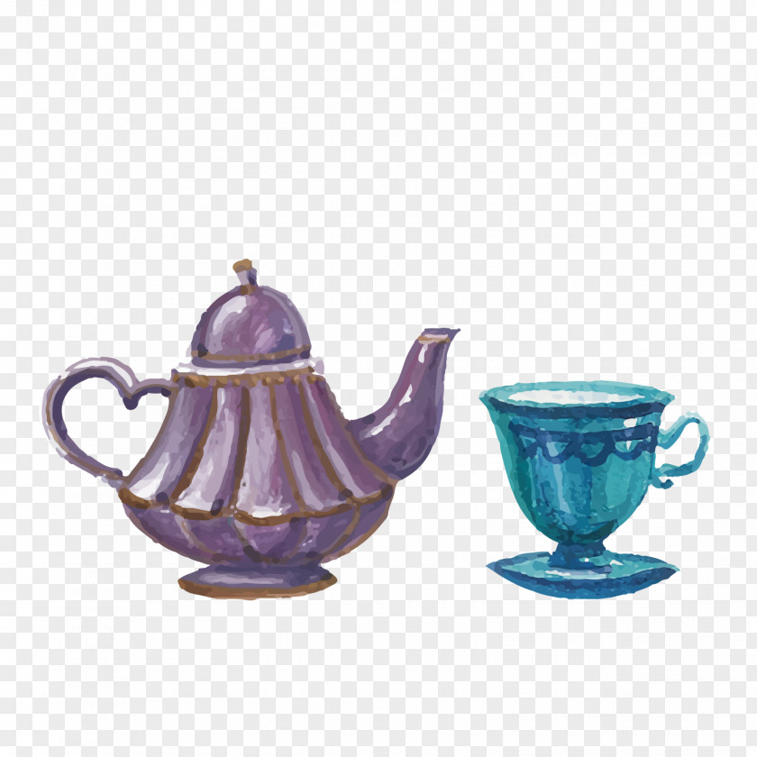 Vector Afternoon Tea Kettle Drawing PNG