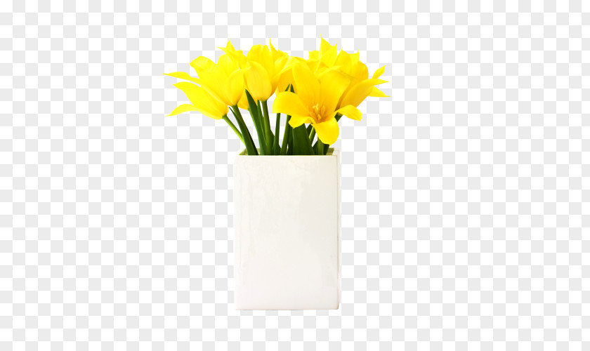 Flowers Floral Design Vase Yellow Flower PNG