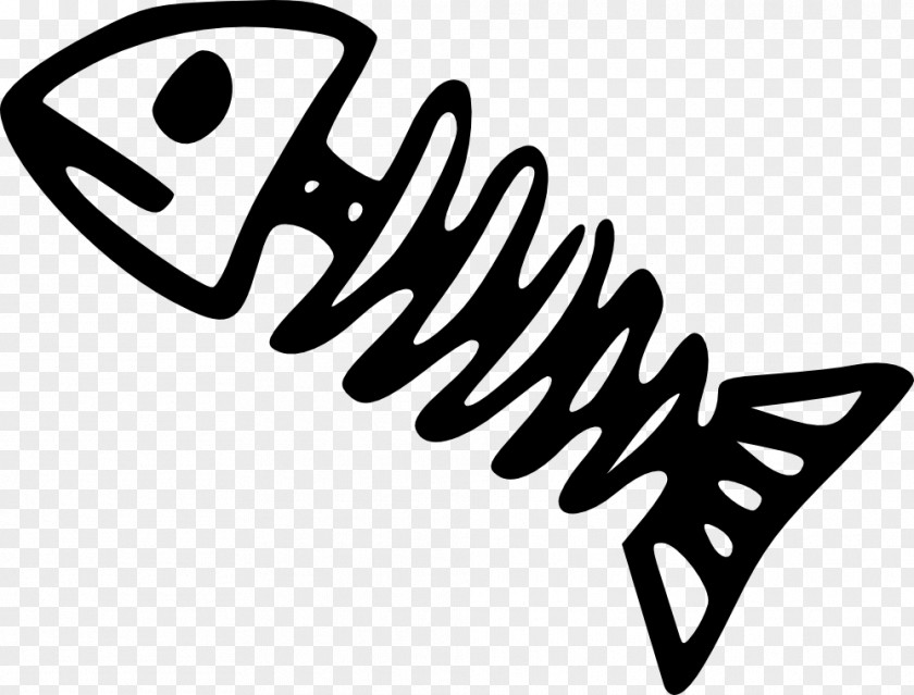 Halloween Pictures Black And White Cartoon Fish Bone Clip Art PNG