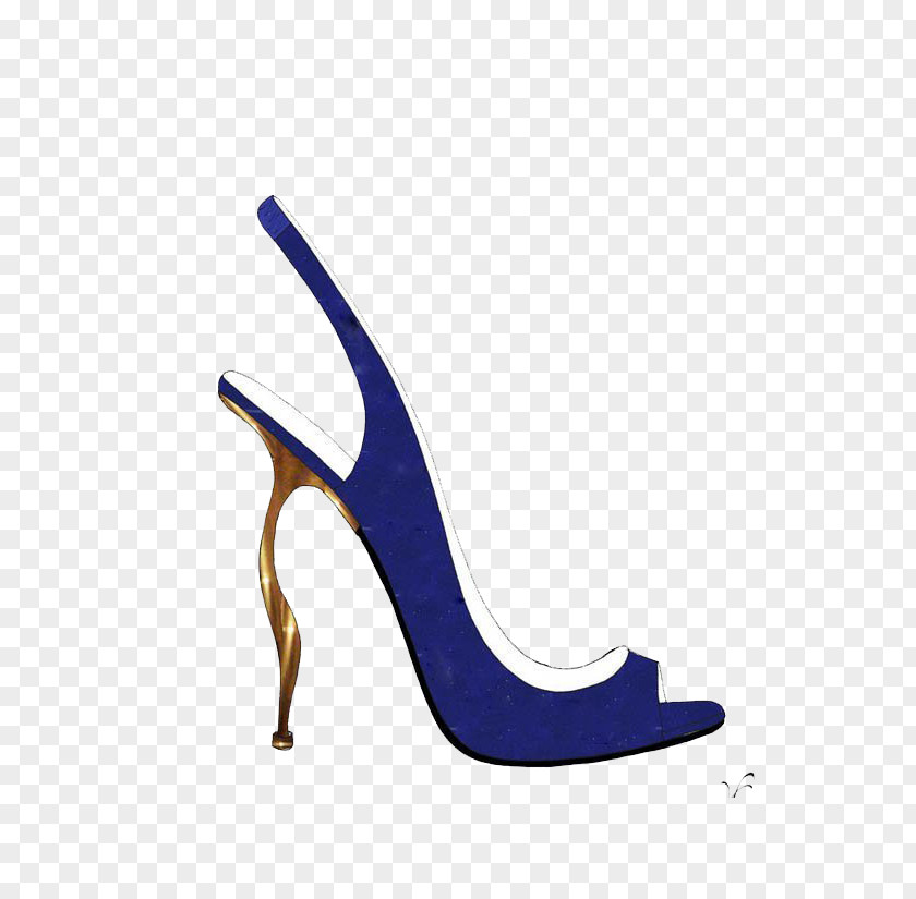 Blue High Heels High-heeled Footwear Shoe Stiletto Heel PNG