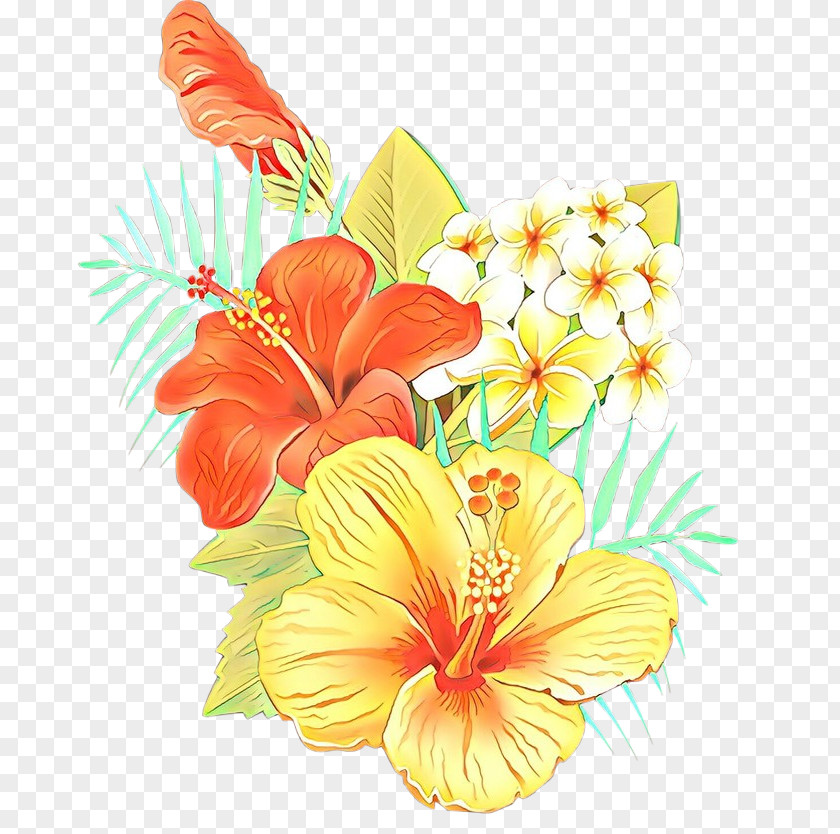 Bouquet Cut Flowers Hibiscus Flower Hawaiian Petal Plant PNG