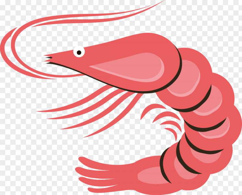 Hand-painted Cartoon Lobster Seafood Caridea Shrimp PNG