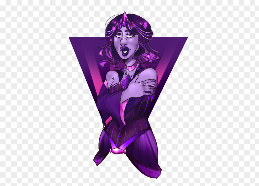 Purple Diamond Costume Design Fairy Supervillain PNG