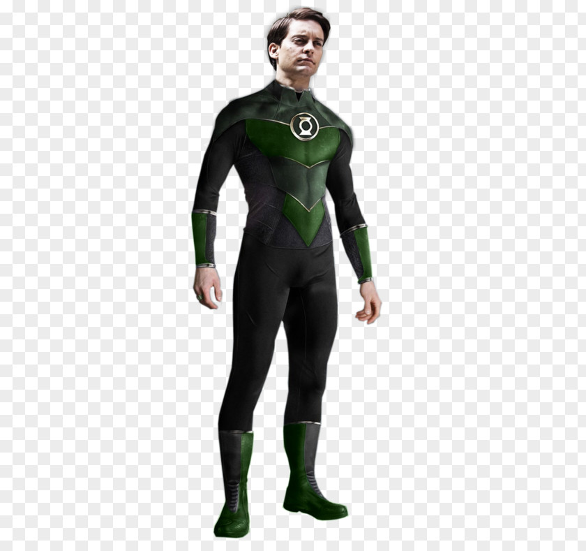 Tobey Maguire Hal Jordan Green Lantern Costume Doctor Light Disguise PNG