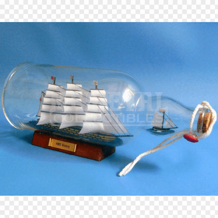 Victory HMS Ship Model Glass Bottle Bateau En Bouteille PNG