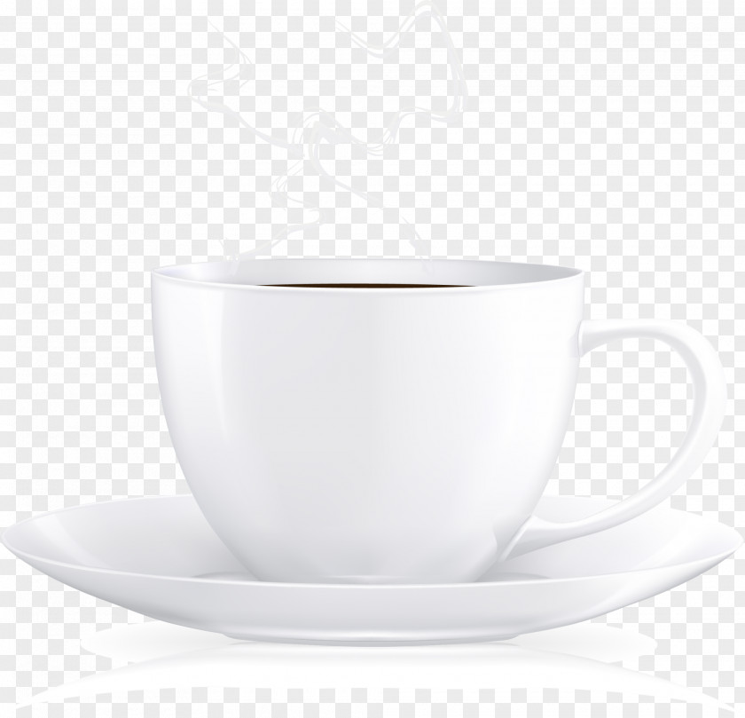 White Fresh Coffee Cup Cappuccino Porcelain PNG