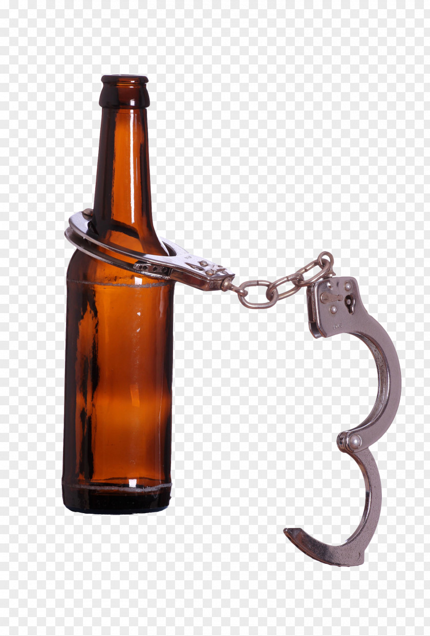 Handcuffs And Bottles Stock Photography Royalty-free PNG