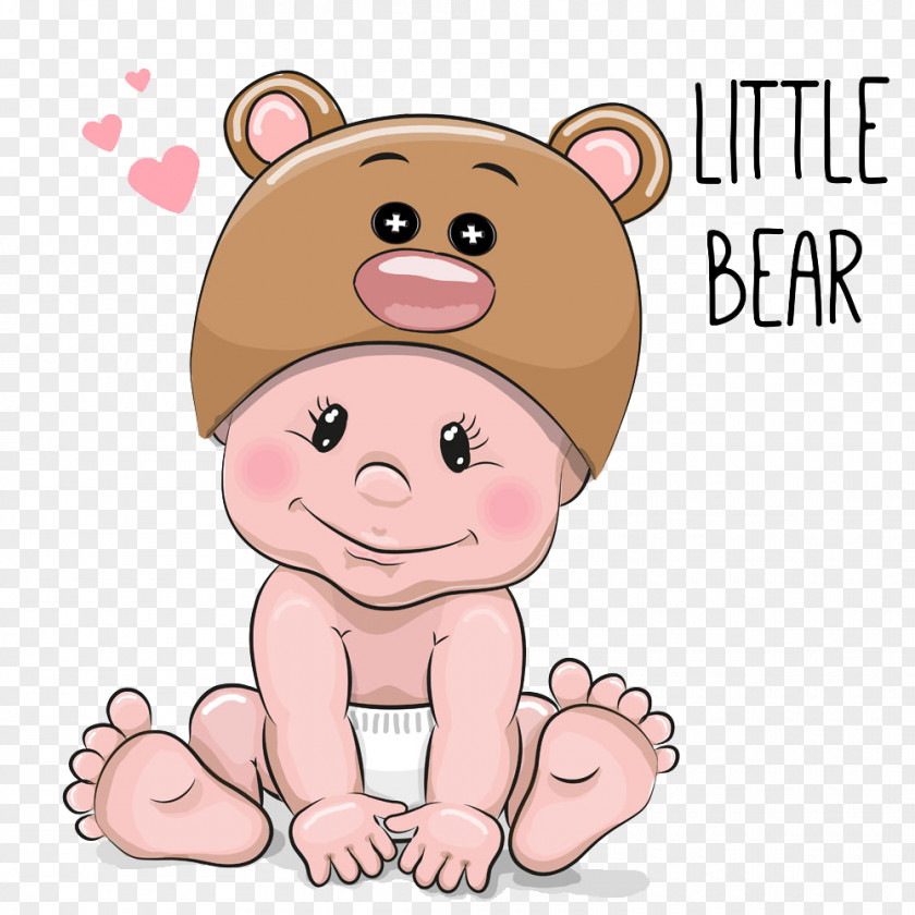 With Baby Bear Hat PNG baby bear hat clipart PNG