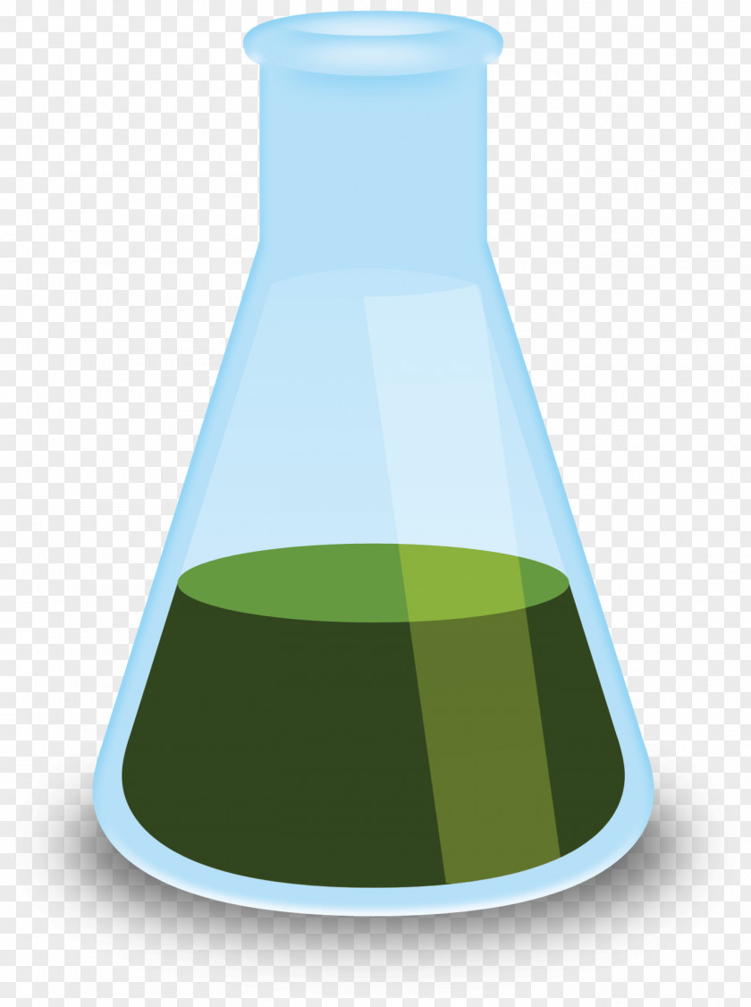 Beaker Chemistry Green Liquid PNG