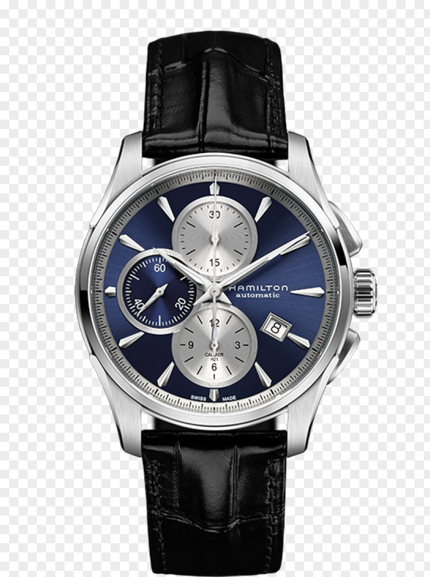 Hamilton Watches Male Table Mechanical Watch Blue Fender Jazzmaster Company Chronograph Strap PNG