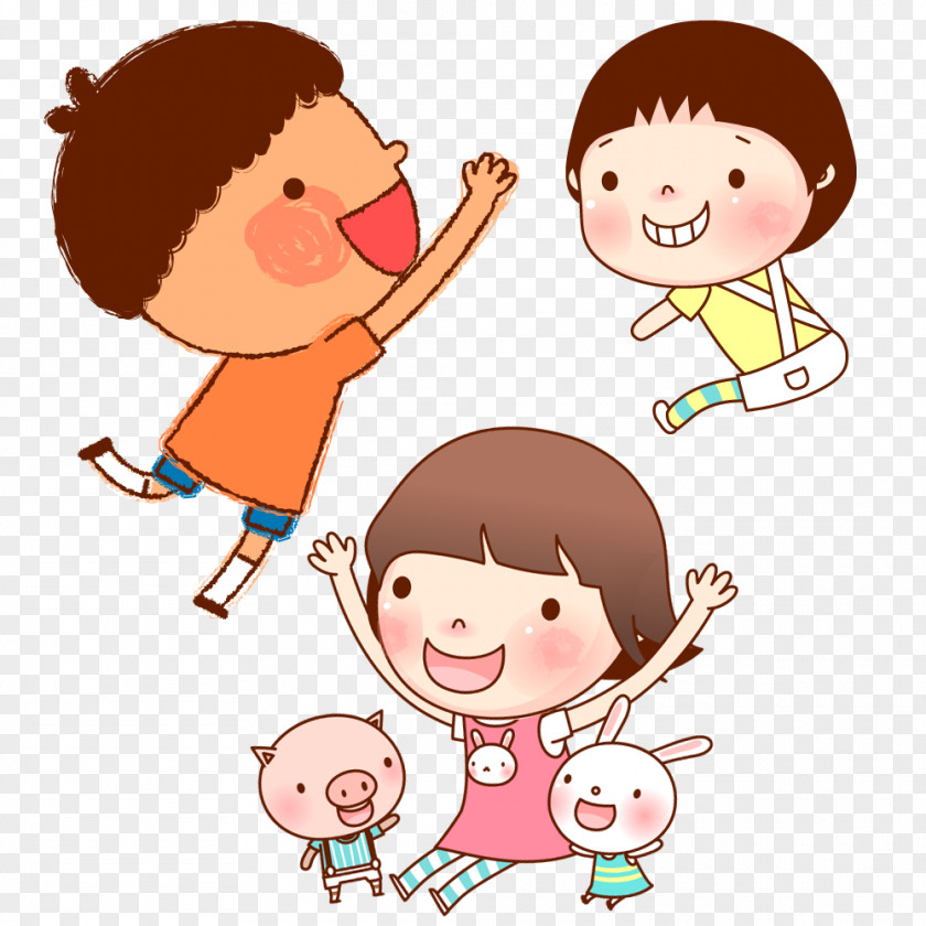 Happy Friends Stock Illustration Vector Graphics Clip Art Image PNG