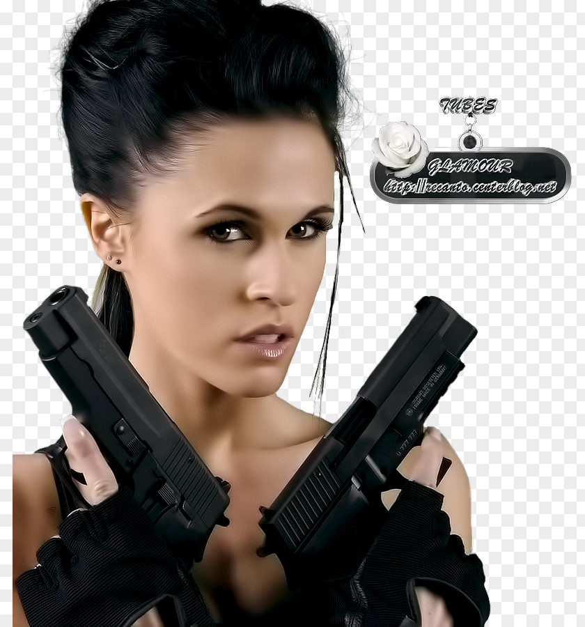 Woman Warrior Gun Firearm Weapon Pistol PNG