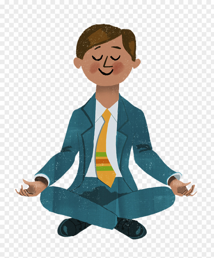 Cartoon Business Men Exercise Yoga Relax Pas Besoin Dxeatre Tibxe9tain Pour Mxe9diter Illustration PNG