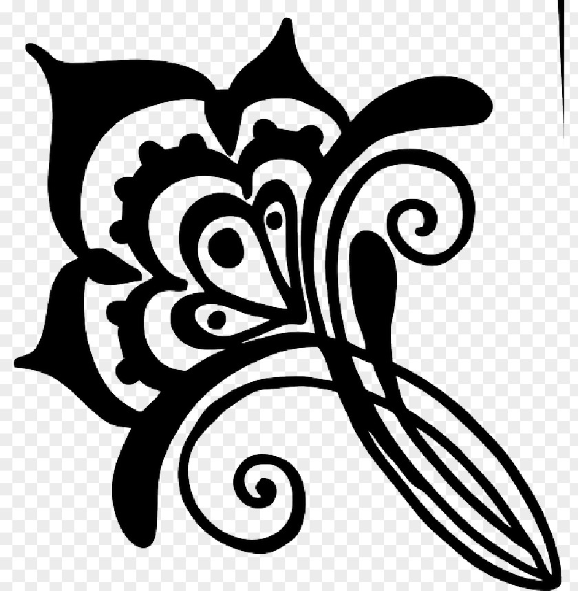 Henna Mehndi Clip Art Silhouette PNG