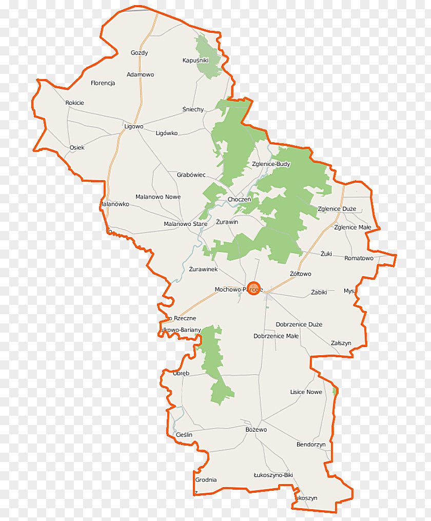 Map Malanowo Nowe Rokicie, Sierpc County Romatowo Gozdy, Masovian Voivodeship Adamowo, PNG