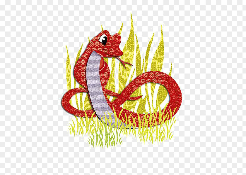 The Snake In Cartoon Chinese Zodiac Illustration PNG