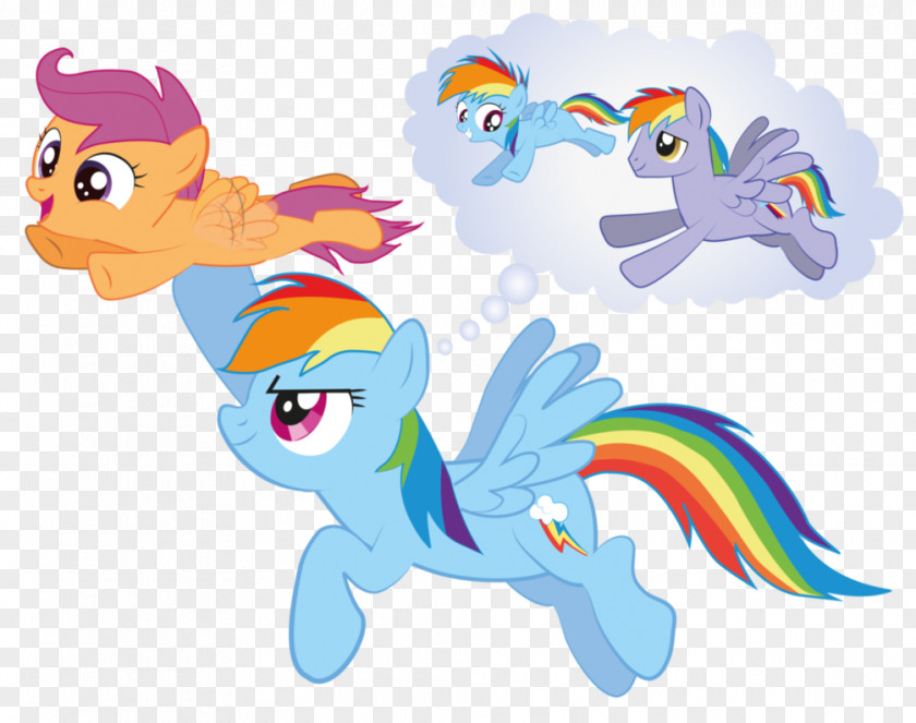 My Little Pony Rainbow Dash Scootaloo Applejack Art PNG