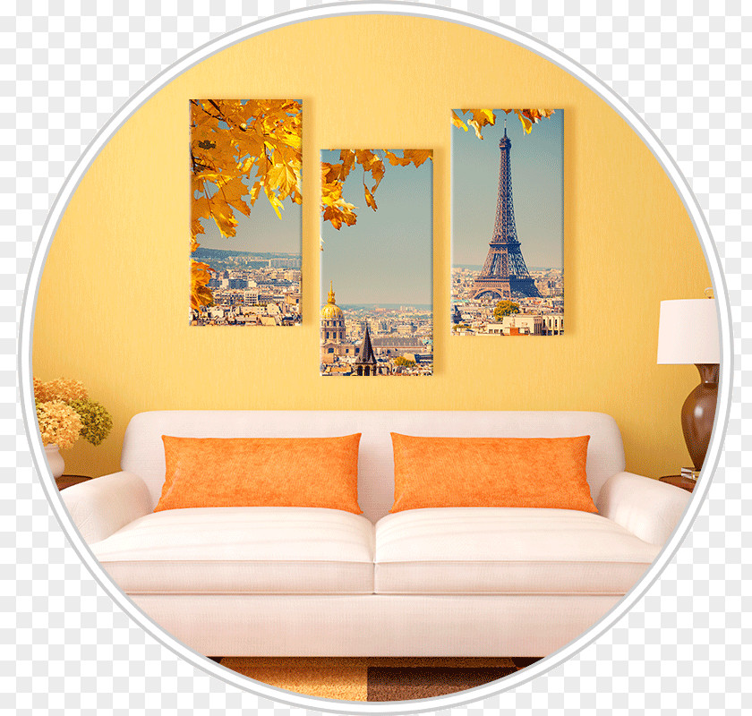 Personalized Photo Frame Decoration Eiffel Tower Canvas Print Watercolor Painting PNG