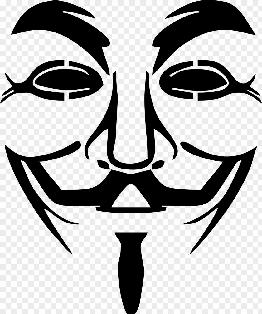 V For Vendetta Anonymous Guy Fawkes Mask Clip Art PNG