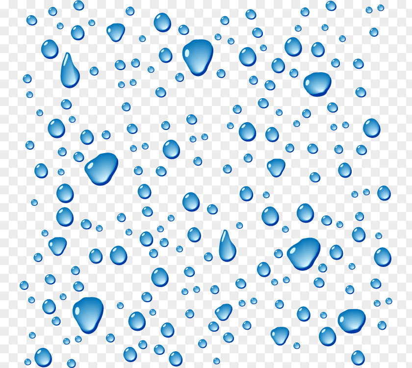Vector Hand-painted Blue Drops Drop Water Clip Art PNG