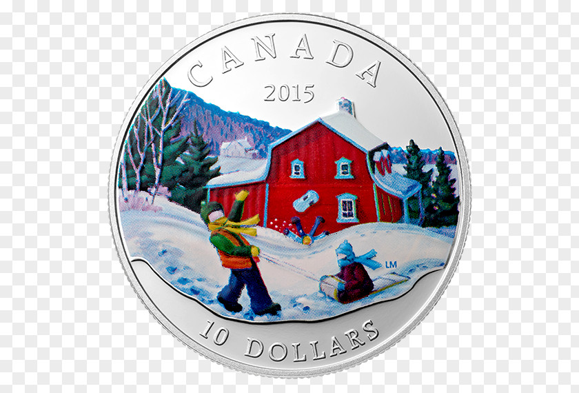 Winter Scene Coin Collecting Silver Bullion PNG