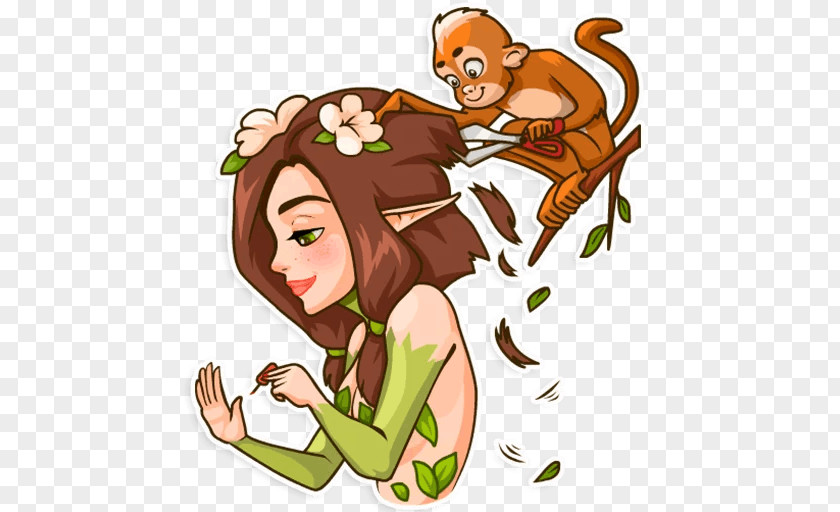 Wood Nymph Telegram Clip Art Sticker Human Behavior Illustration PNG