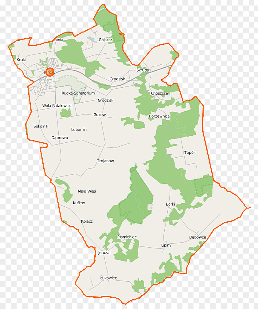 Map Mrozy, Mińsk County Jeruzal, Rudka, Siedlce Kuflew PNG