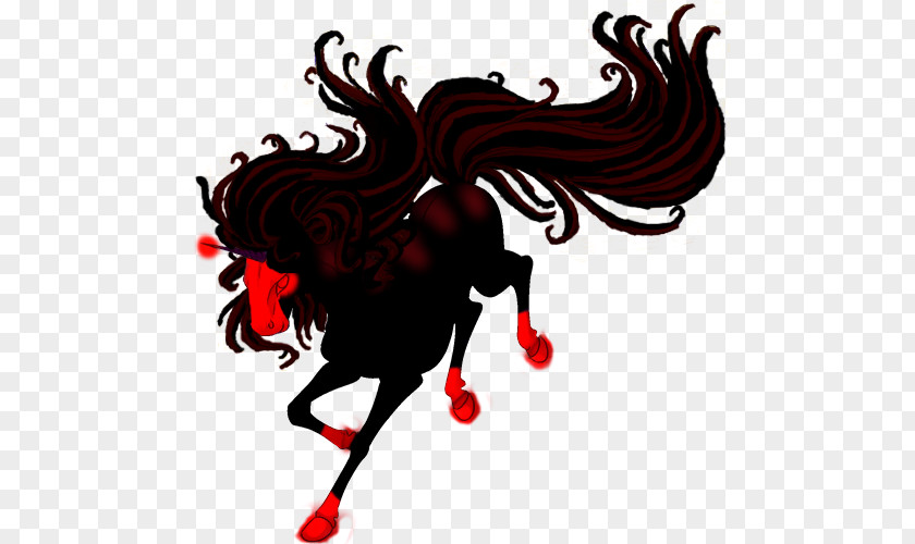 Unicorn Red Image Horn Legendary Creature PNG
