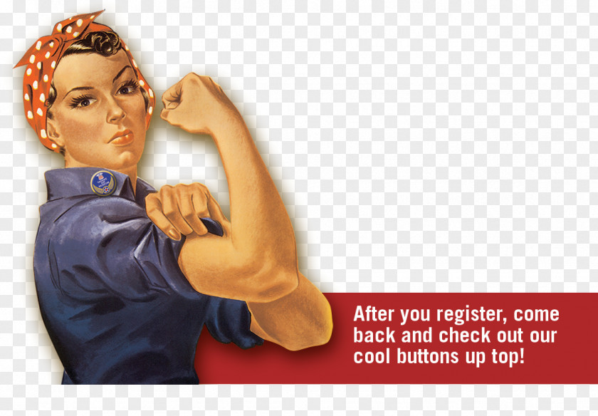 Woman We Can Do It! Rosie The Riveter Women's Rights Zazzle PNG