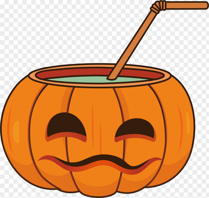 Halloween Pumpkin Drink Jack-o-lantern Sticker Clip Art PNG