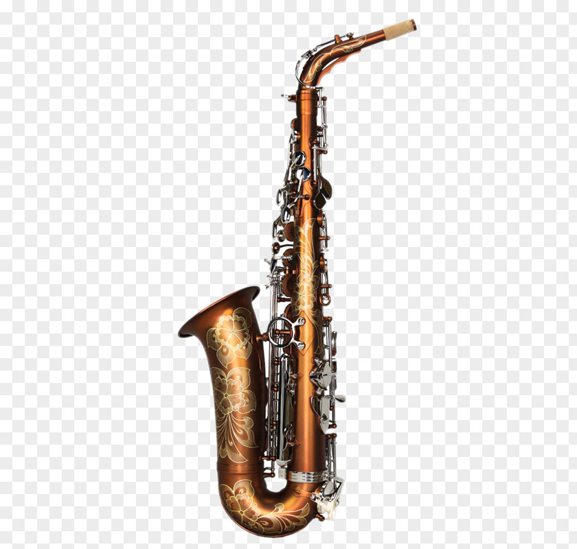 Saxophone E-flat Brown Alto Musical Instrument PNG