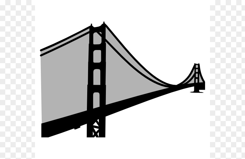 Simple Bridge Cliparts Golden Gate Suspension Clip Art PNG