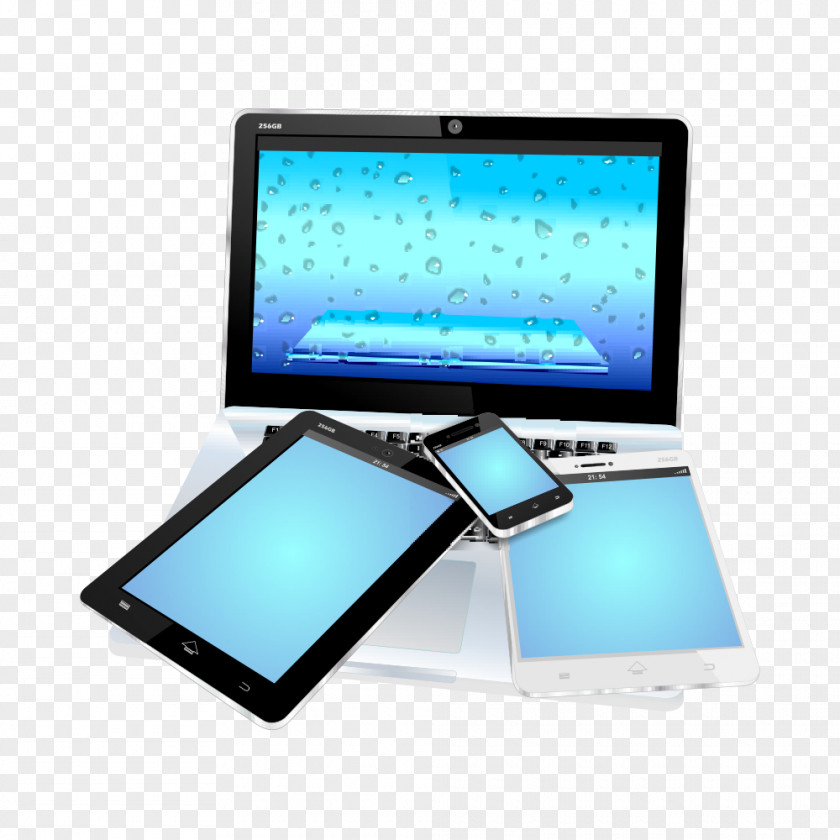 Cartoon Laptop Mobile Device Tablet Computer Smartphone Touchscreen PNG