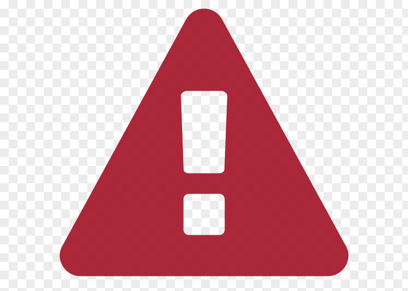 Attention Line Triangle Red PNG