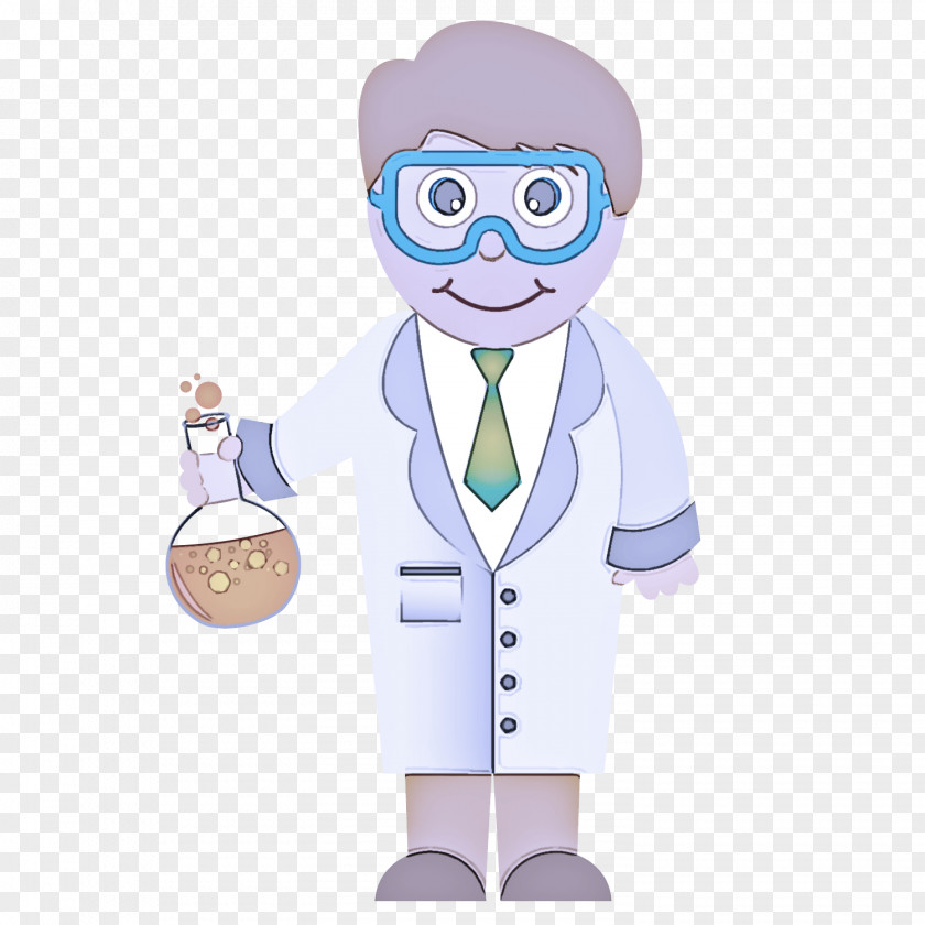 Chemist Medical Equipment Cartoon Physician Scientist White Coat PNG