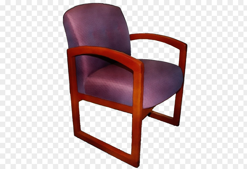 Club Chair Wood Armrest Plastic Angle Purple PNG
