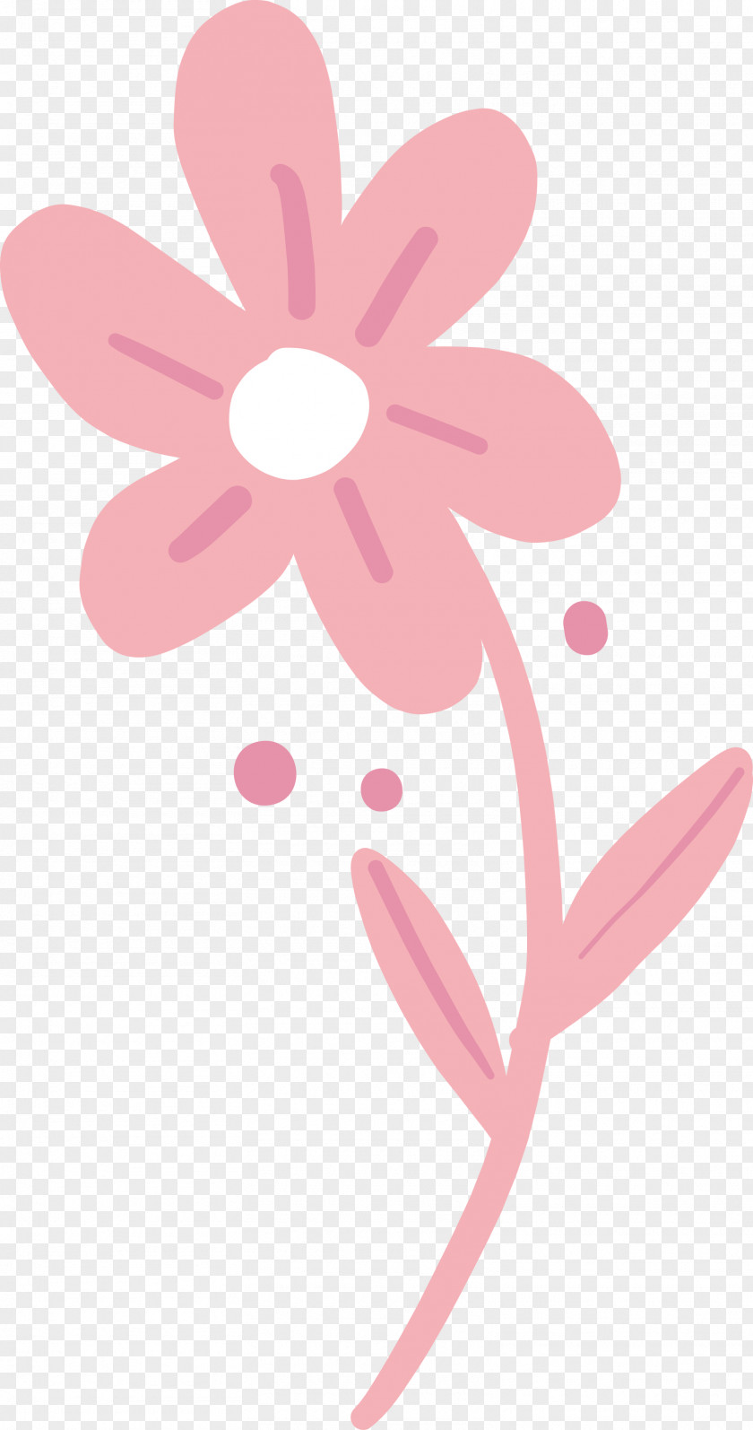 Flower Cartoon Sticker Flora Line PNG
