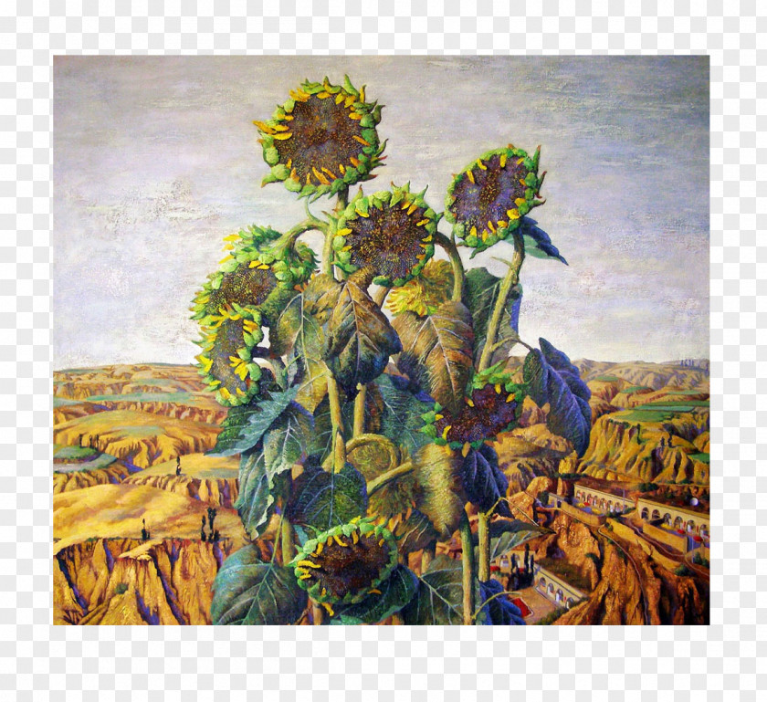 Sunflower Oil Painting Picture Common PNG