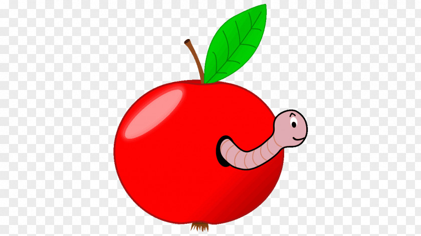 Cartoon Apple Worm Clip Art PNG