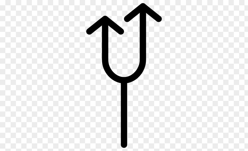 Fork Arrow Symbol PNG