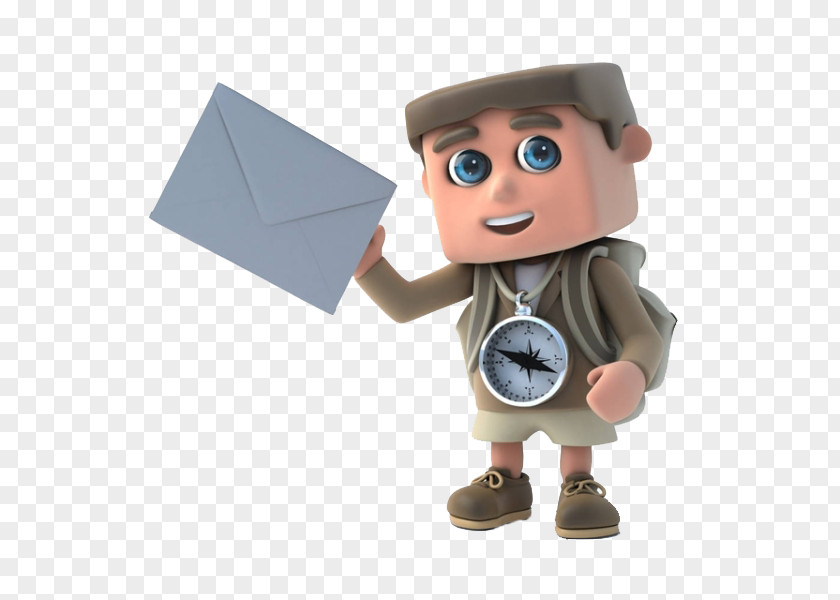 Man With A Letter Stock Photography 3D Computer Graphics Illustration PNG
