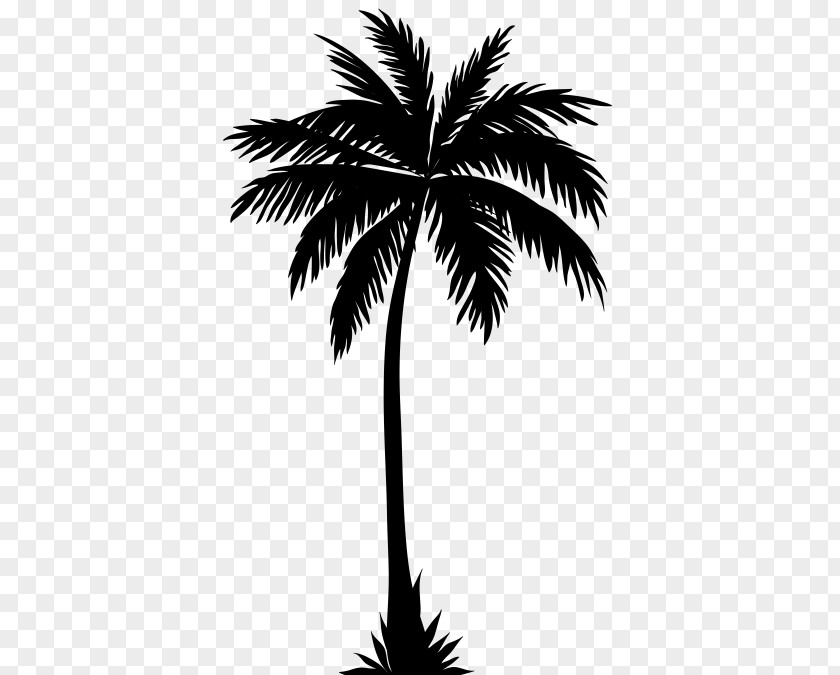 Retro Summer Palm Trees Clip Art Silhouette Coconut PNG