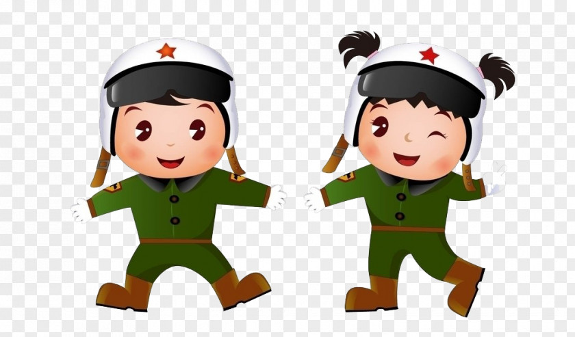 Cartoon Military Coat For Men And Women PNG